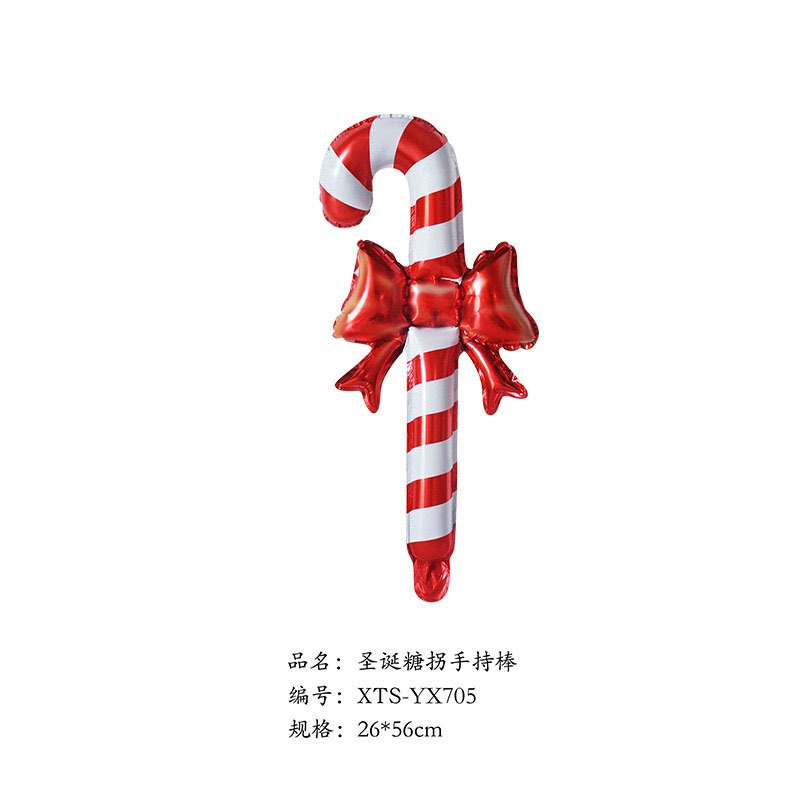 クロスボーダークリスマスサンタクロース杖ヘラジカスノーフレーク雪だるま漫画アルミフィルムバルーンクリスマスパーティー装飾ボール|undefined