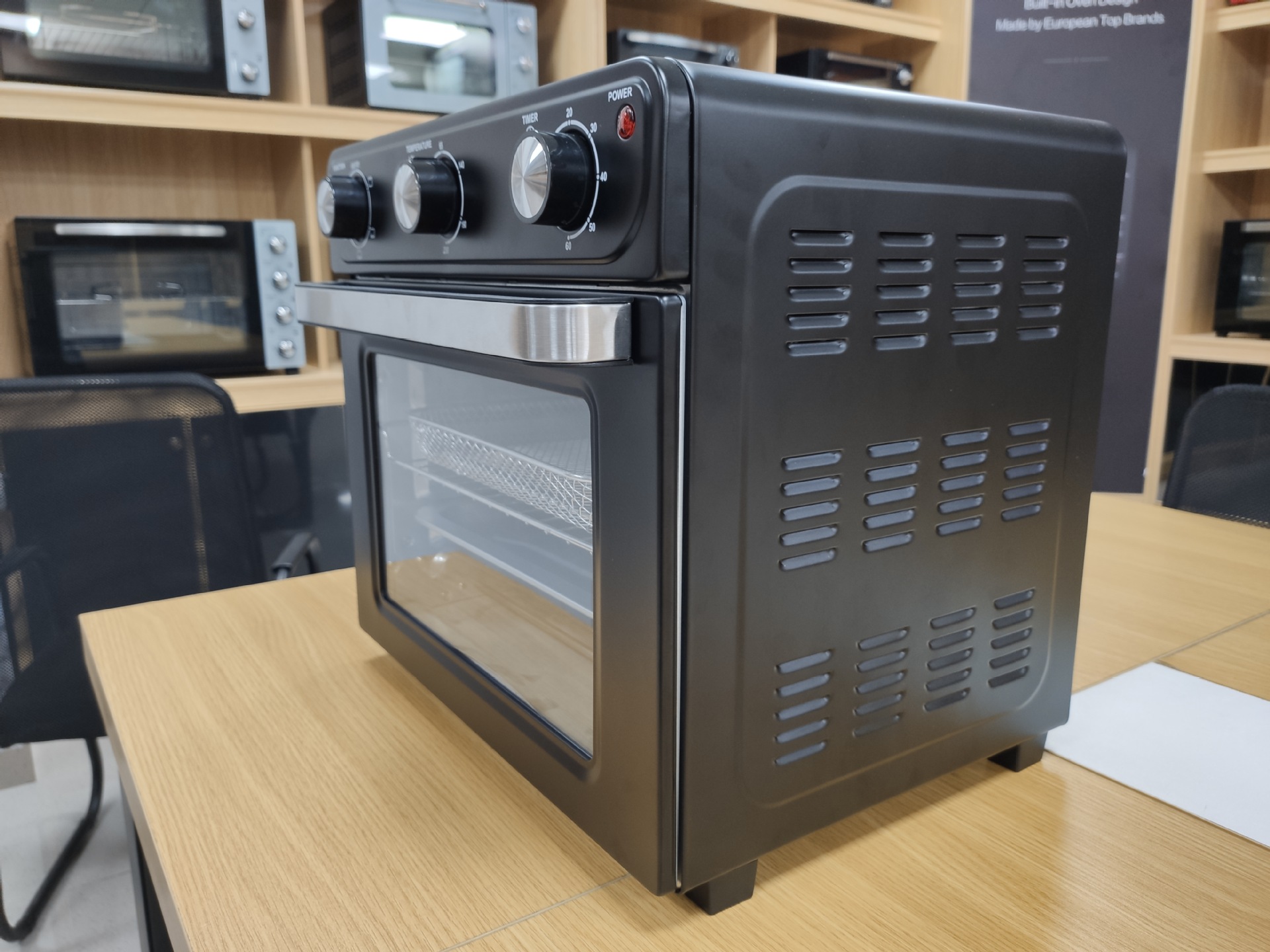 Fábrica de freidora de aire doméstica de 28L personalizada calentador de freidora multifuncional horno de freidora de aire doméstico
