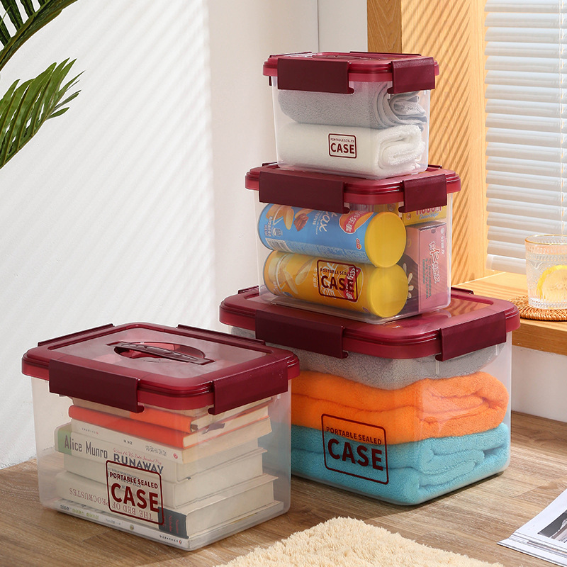 Plastic suit Storage Box Clothes Camera Moisture-proof Box Toy Textbook Sundries Storage Box Dormitory Bedroom Toolbox