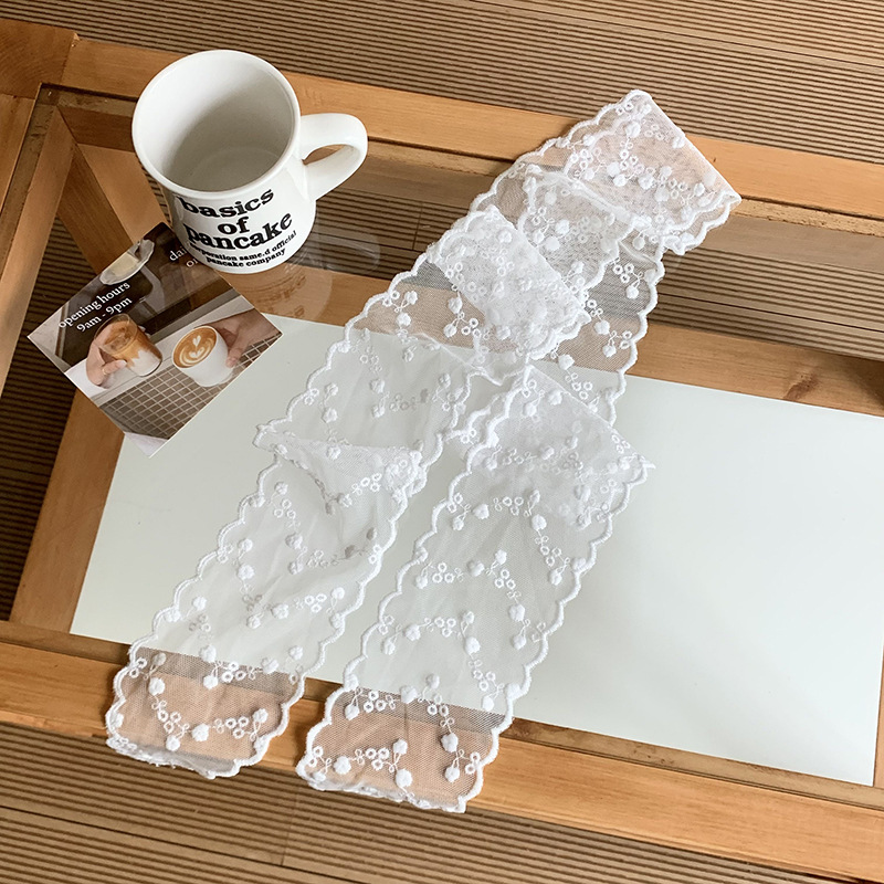 Pañuelo de seda Tiras largas Pañuelo de seda de encaje de primavera y verano de alta calidad, accesorios para el cabello, tocado, protector para el cuello, pañuelo para el cuello, pañuelo para el cabello, cinturón decorativo