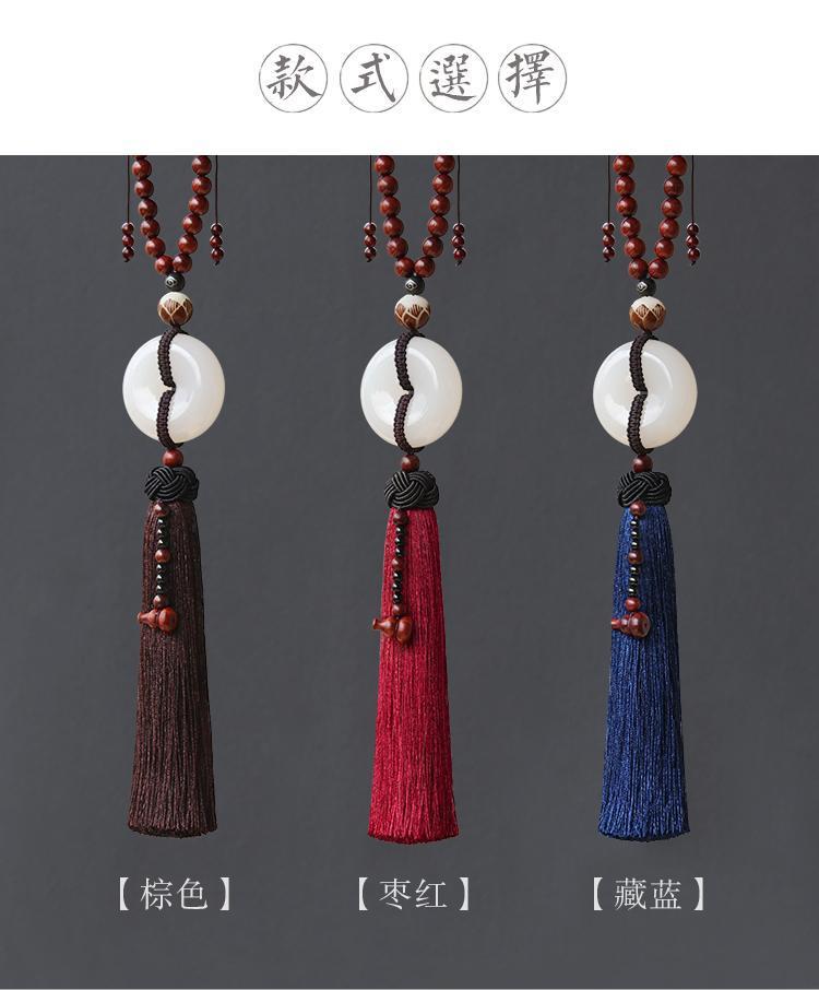 Suitable for Mercedes-Benz BMW Audi High-end Jade Car Pendant Car Hanging Ornaments for Men and Women Safety Creative Hanging Ornaments