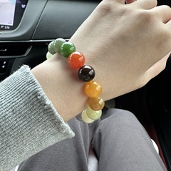 和田玉新疆且末糖青海浓烟紫白玉碧玉12mm多宝手串直播供货