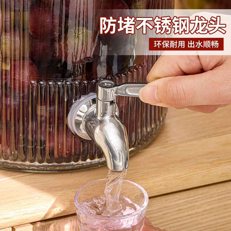 MJ43葡萄酒发酵桶玻璃泡酒瓶家用密封酒坛带龙头自酿果酒发酵