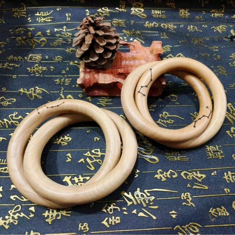 現物卸売り天然桃木乾坤輪陽腕輪雷撃木乾坤輪腕輪手磨き一体成型|undefined