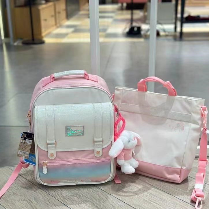 Korean style new grade 1-6 children's burden reduction spine protection schoolbag primary school boys and girls ultra-light backpack simple ins