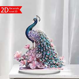 跨境新品动物2d亚克力平面摆件家居办公室桌面装饰玄关装饰礼物