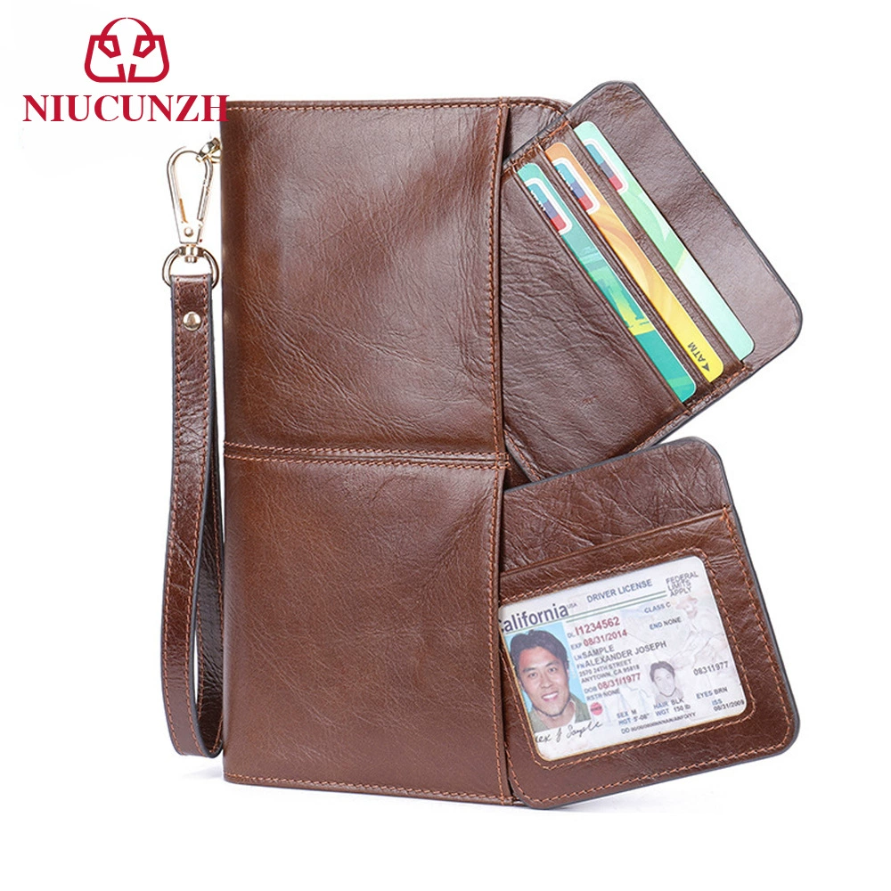 Leather wallet, retro small clutch bag, card holder