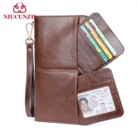 Leather wallet, retro small clutch bag, card holder