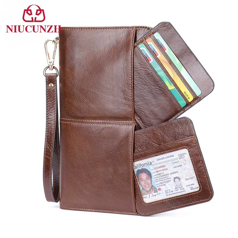 Leather wallet, retro small clutch bag, card holder