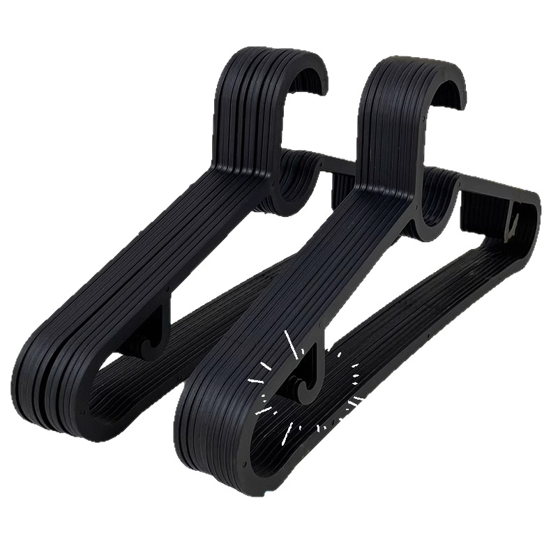 Perchas para el hogar, ropa de plástico antideslizante, ropa negra, ropa gruesa, estudiante, soporte de la marca Sting Chao, ropa de balcón