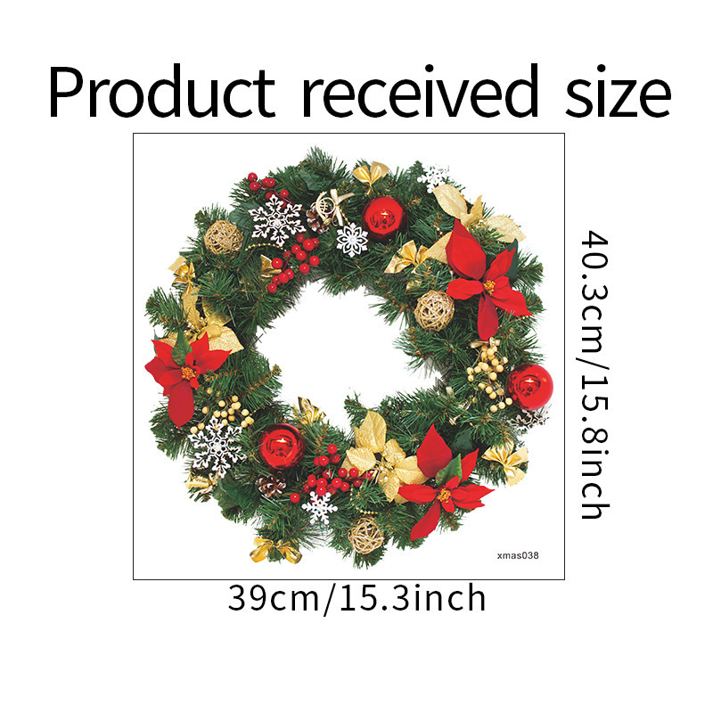 新しいクリスマスの花輪サンタクロースのガラスのショーウインドーの壁面の装飾の壁のステッカーは自らくっつきます。|undefined
