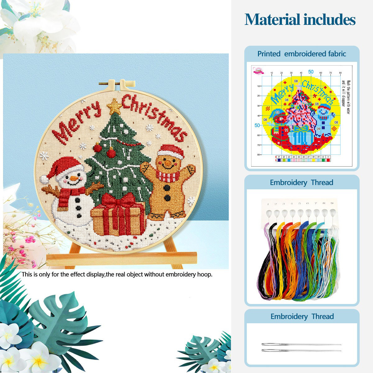 Comercio exterior Navidad de venta caliente colección de Navidad cuatro impresión de alta definición pinturas de bordado cruzado introducción image 8