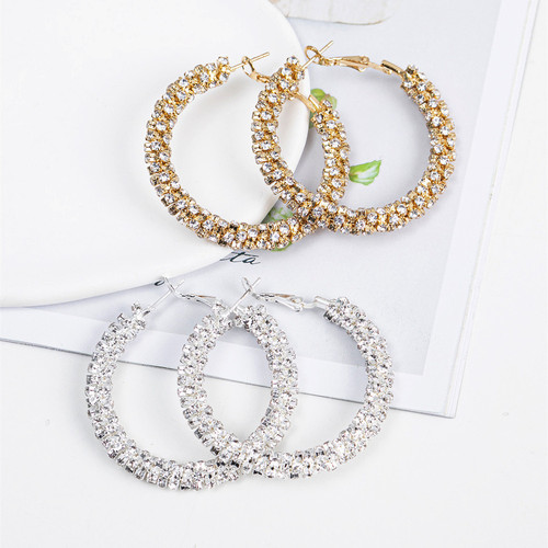 Metal grainy circle niche cold style earrings high-end quality ear jewelry wholesale