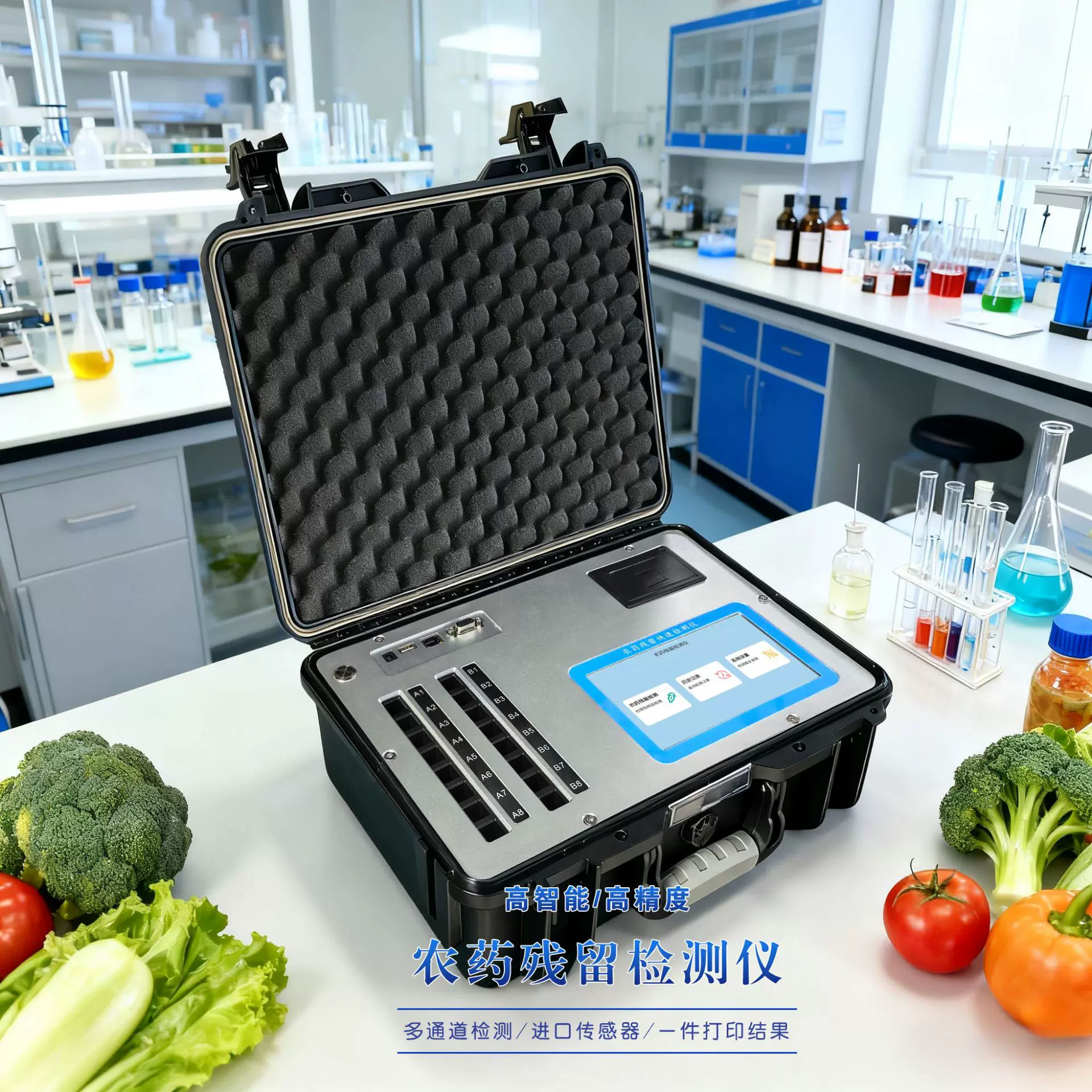 便携式智能农药残留检测仪户外 企业实验检测多功能食品安全速检