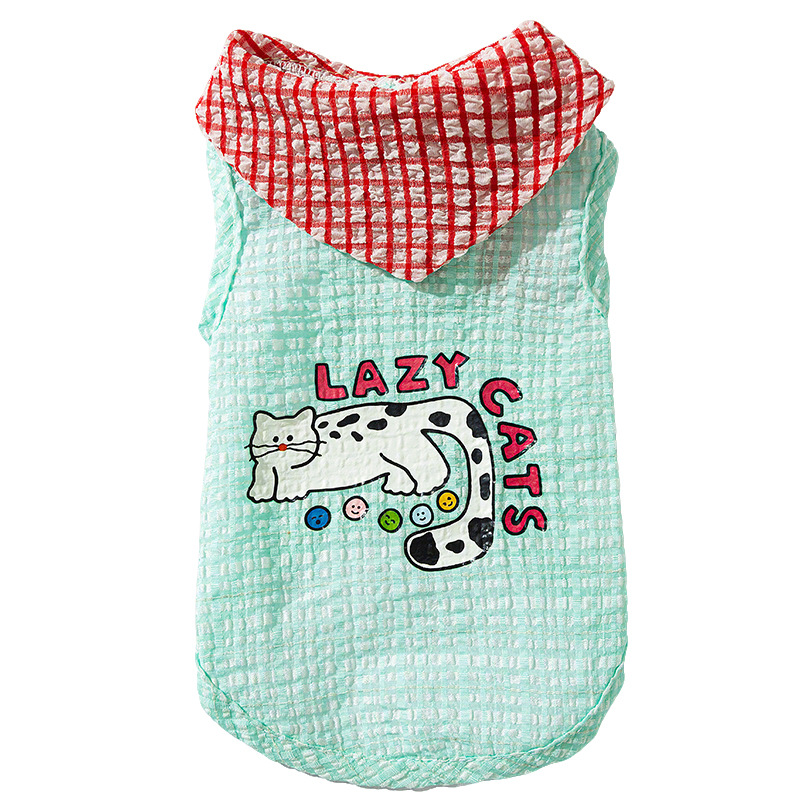 Primavera y verano de gatos, chaleco de corbata de burbuja, camiseta de gato, ropa especial para gatos, ropa para mascotas
