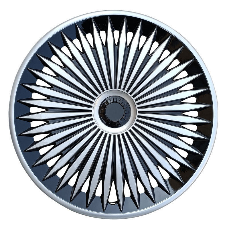 Hub Cap, Universal Hub cover - 17-inch-phantom-style-silver-black-1pc