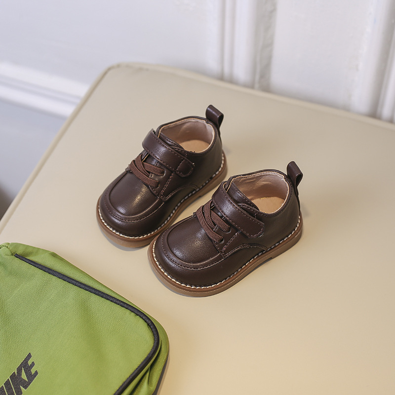 男の赤ちゃんの英倫風の小さい靴の子供の宝の学歩の靴の柔らかい底の子供の靴の単靴の子供の復古の靴|undefined
