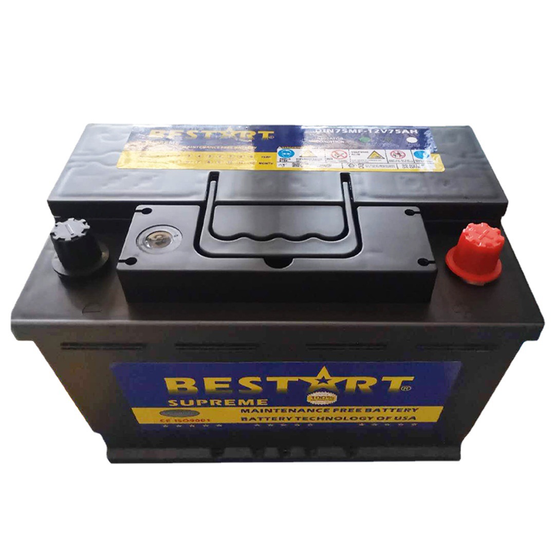 BESTRT 免维护汽车蓄电池 DIN75MF 12V75AH 起动汽车电瓶