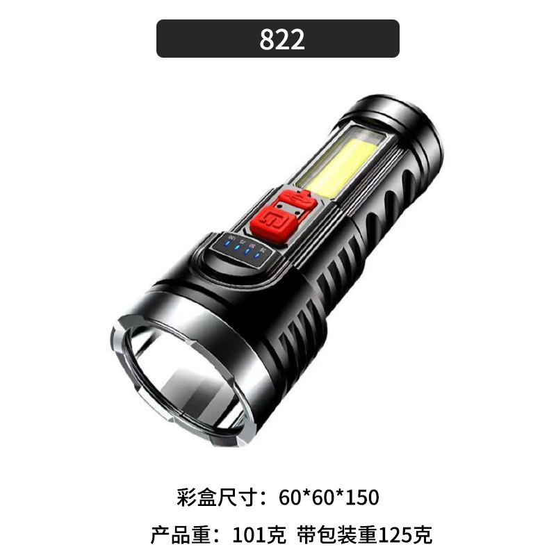 強力な光懐中電灯クロスボーダー屋外 LED ポータブル 10 万ルーメンズーム充電式長寿命ミニ懐中電灯|undefined