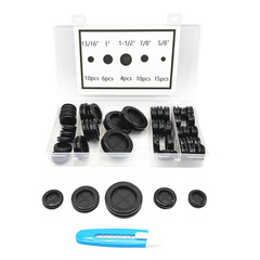 跨境 45PCS盒裝雙面橡膠護線圈 出線環 過線圈 密封圈組套