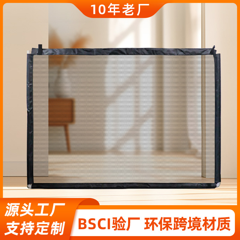 Cerca de malla de aislamiento para perros de mascotas tipo plegable portátil sin perforación cerca de protección de seguridad para perros