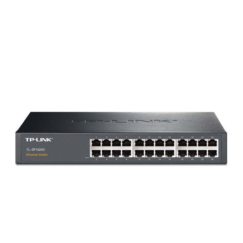 普联（TP-LINK )24口百兆钢壳交换机家用商用安网络网线分TL-SF10