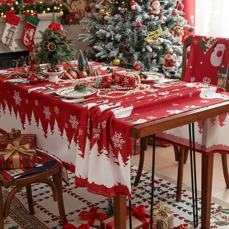 新しいアメリカンテーブルクロスクリスマステーマテーブルクロスクリスマステーブルクロステーブルマットホリデーデコレーションテーブルクロスメーカー卸売|undefined