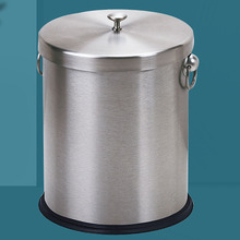 不锈钢茶水茶渣桶带盖加厚圆形大小号废水垃圾桶茶庄专用果皮箱子