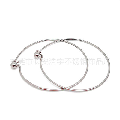 厂家批发欧美外贸不锈钢饰品开口不锈钢螺纹手镯男女式手环饰品|ms
