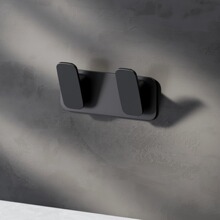 工厂外贸跨境50066B-BK高档双衣钩毛巾钩浴袍钩挂衣钩ROBE HOOK