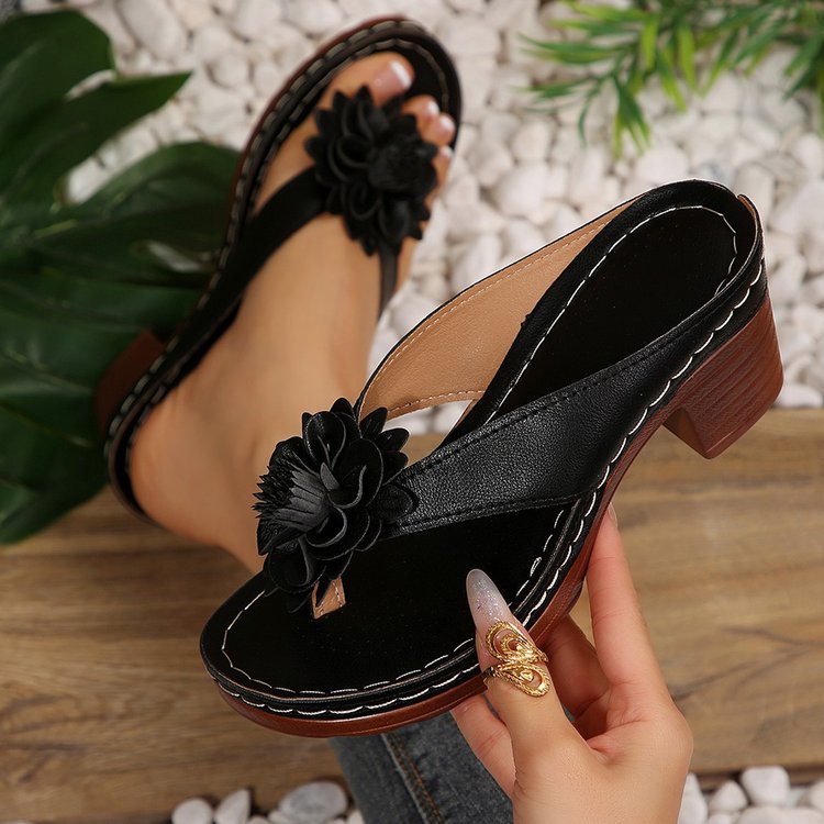 Foreign Trade Plus Size Women's Shoes 2025 Spring Summer New Cross-border Wedge Open-toe Outdoor Slippers Women_vogvips.com