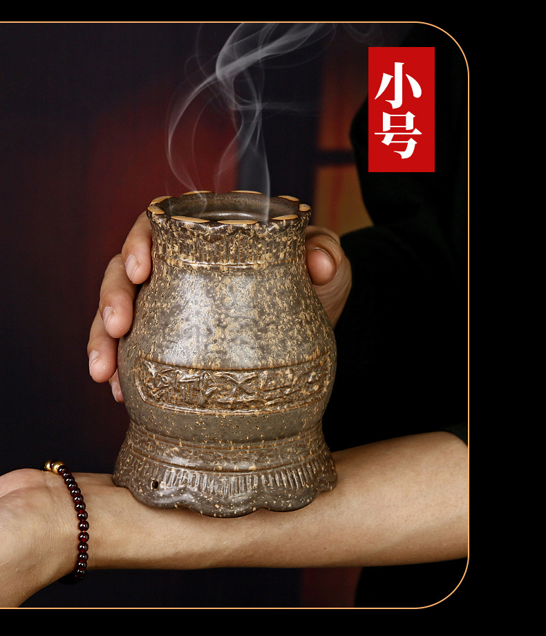 Ceramic Bian Stone Lotus Fire Dragon Cup Moxibustion Gua Sha Jar for Home Wellness 11cm 400g preparation