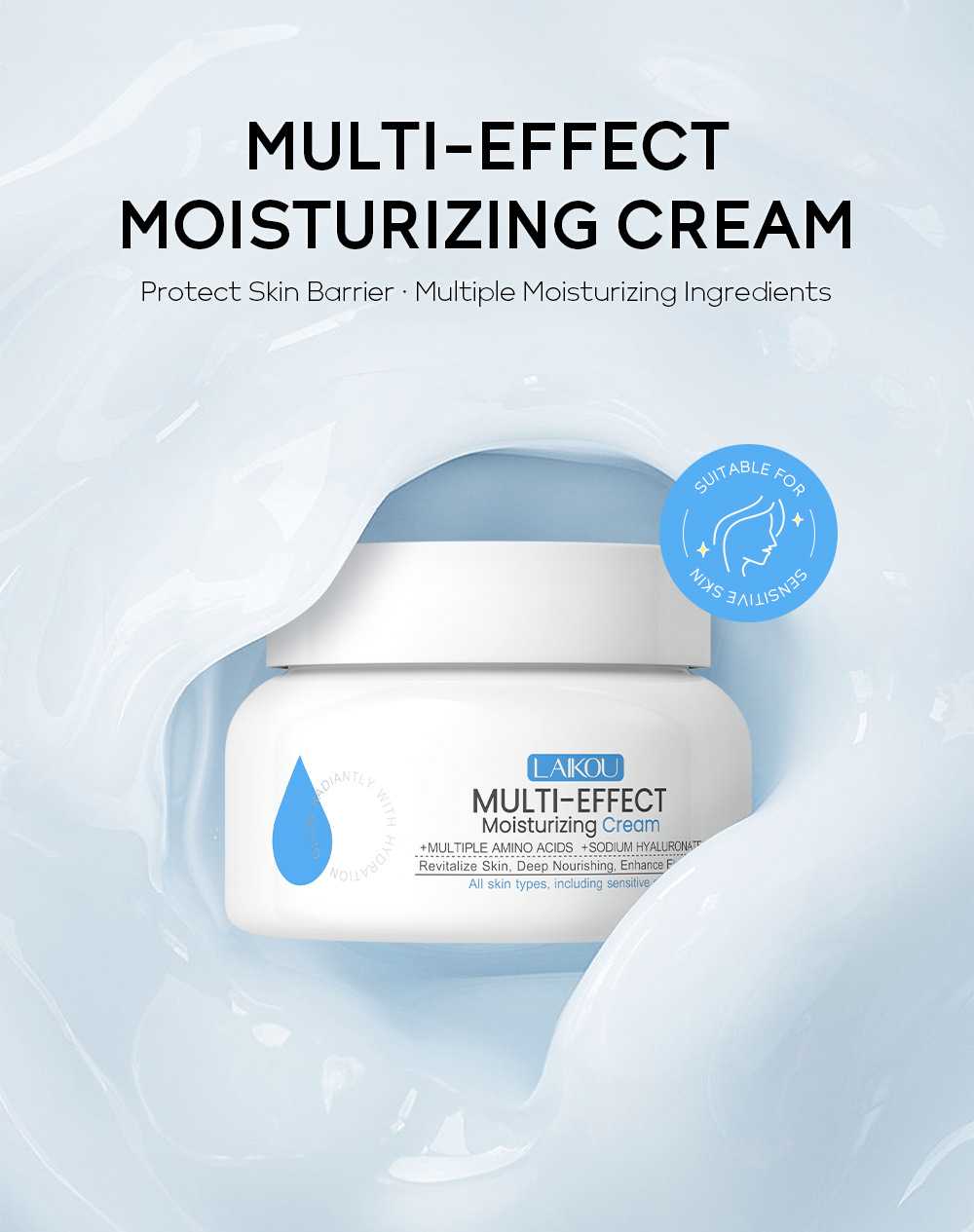 Cross-border LAIKOU Moisturizing Hydrating Cream 60g Hydrating and Moisturizing Face Cream Moisturizing Skin Care undefined