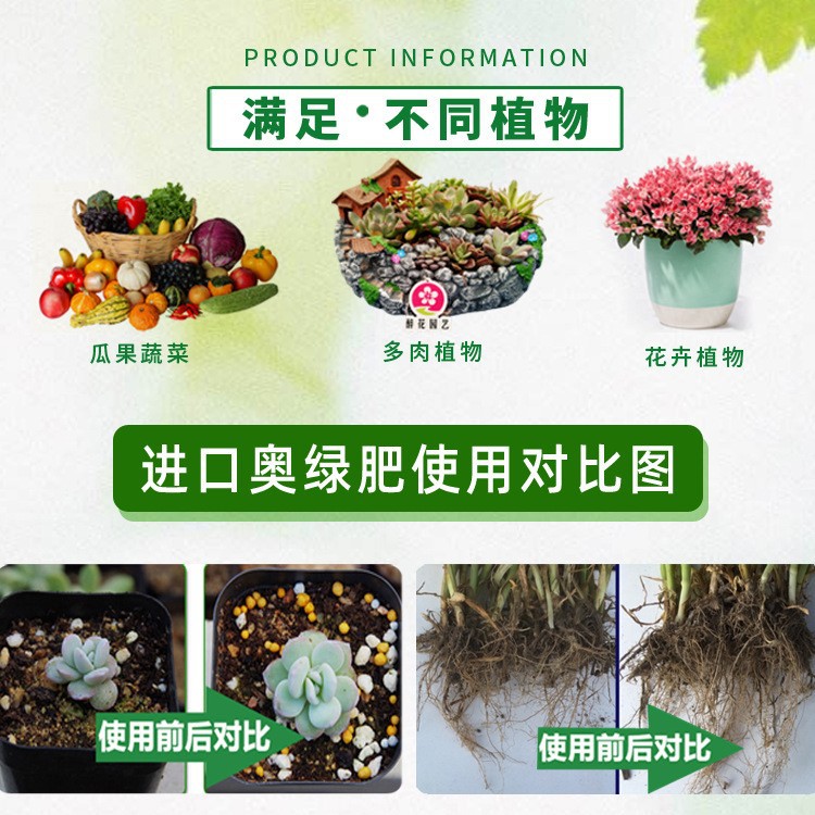 奥绿肥A2通用型多肉植物缓释肥家用月季花肥料花多多促花水溶肥