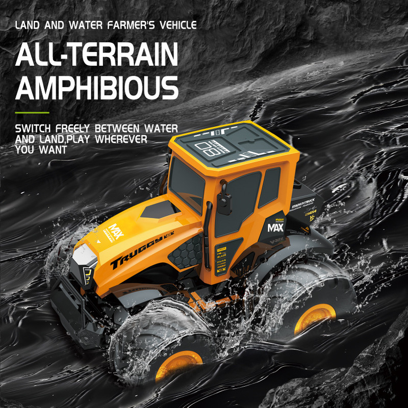 Large Remote Control Car, Amphibious All-Terrain Farmer's Vehicle, Waterproof Off-Road Four-Wheel Drive Climbing Model, Boy's Toy Car Large Remote Control Car, Amphibious All-Terrain Farmer's Vehicle, Waterproof Off-Road Four-Wheel Drive Climbing Model, Boy's Toy Car