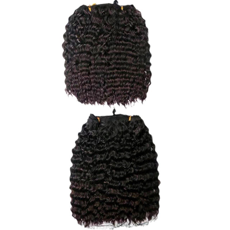 DARLING weavon rizado con peluca de mano de pelo Brazilian straight