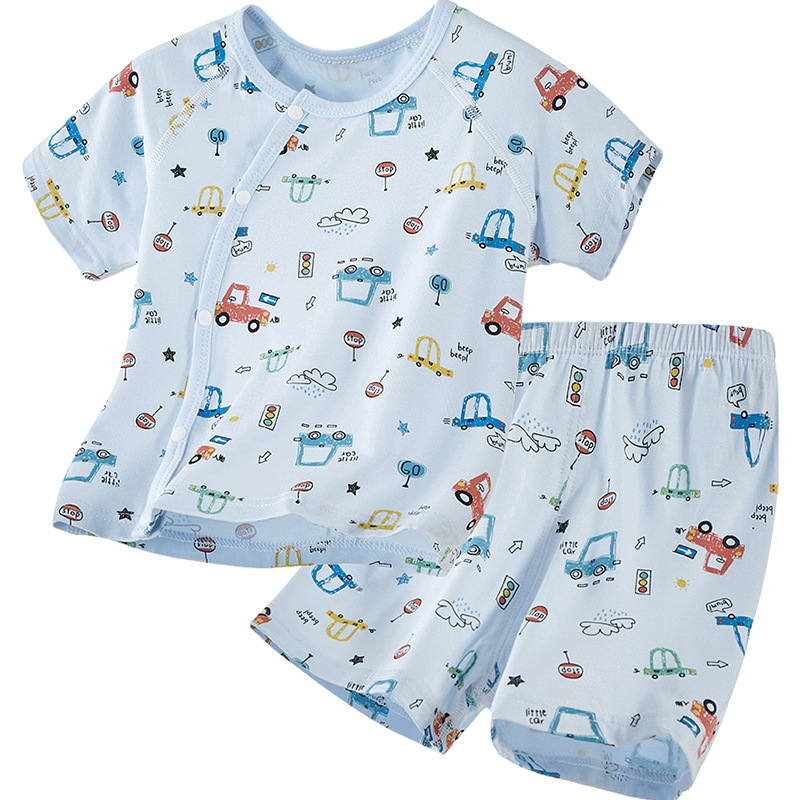 Set de mangas cortas para bebés de verano recién nacidos delgados divididos ropa de verano para niños y niñas dos piezas de ropa para bebés
