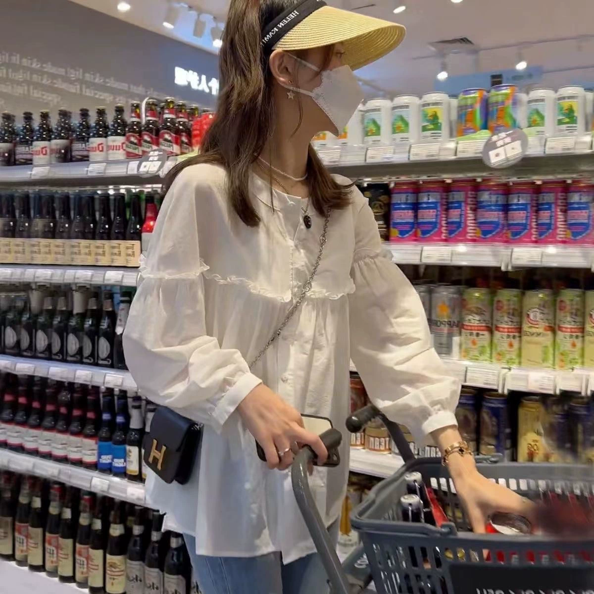 2025 новая белая рубашка с длинными рукавами