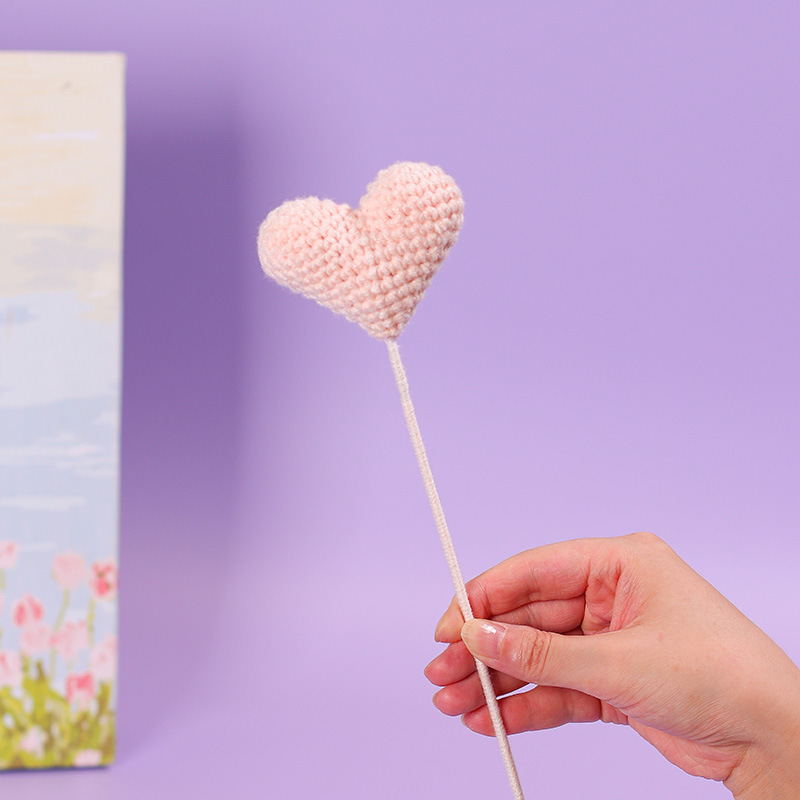クロスボーダーの手編みの完成品の小さい花束は花の毛糸のメリヤスの花束を模倣します。|undefined