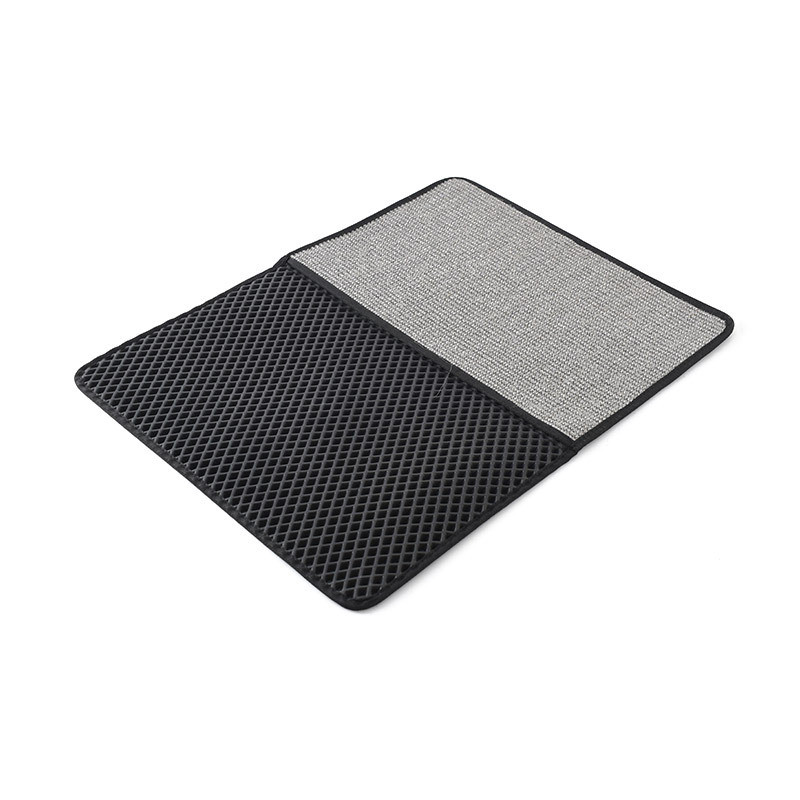 Transfronteriza nueva estera para mascotas estera de arena para gatos estera de doble uso para gatos garra de molienda estera de Sisal plegable de doble capa a prueba de arena suministros para gatos