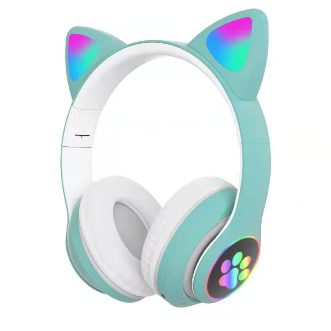 Transfronteriza nueva historieta RGB luminoso lindo orejas de gato garra de gato auricular inalámbrico Bluetooth auriculares juego de auriculares