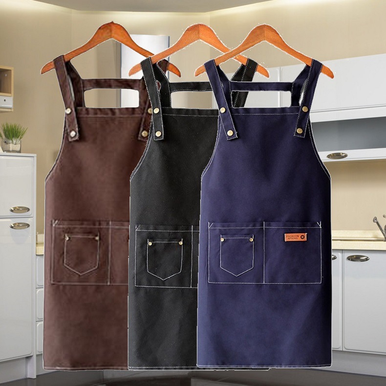 Venta al por mayor hogar cocina cintura impermeable algodón lienzo Comercio exterior transfronterizo Amazon impresión adulto coreano delantal
