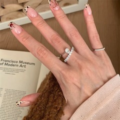 日韓精緻超閃微鑲鴿子蛋戒指女輕奢高級感個性氣質百搭食指戒指環