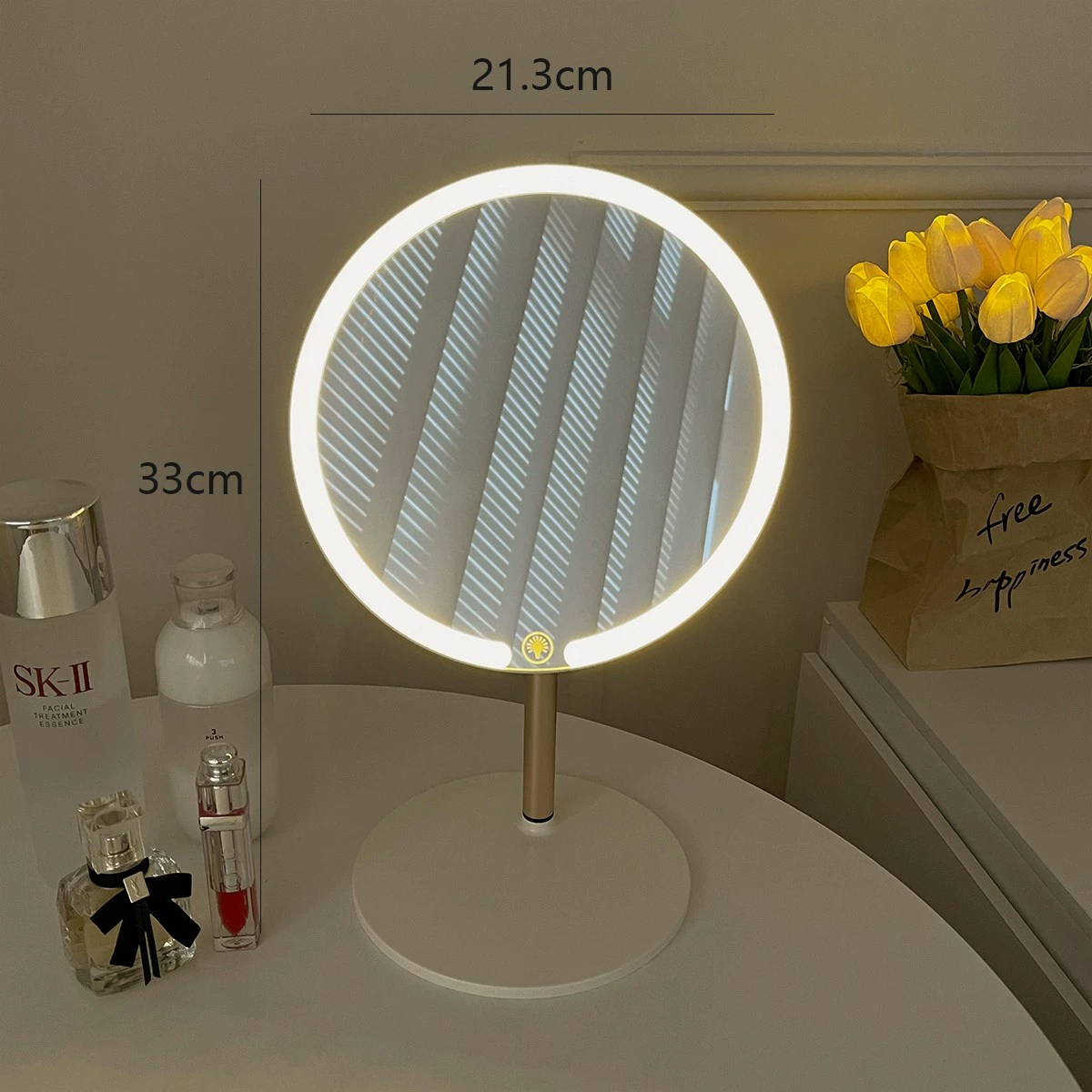 Столик с умным LED-подсветлением для студентов, зеркало