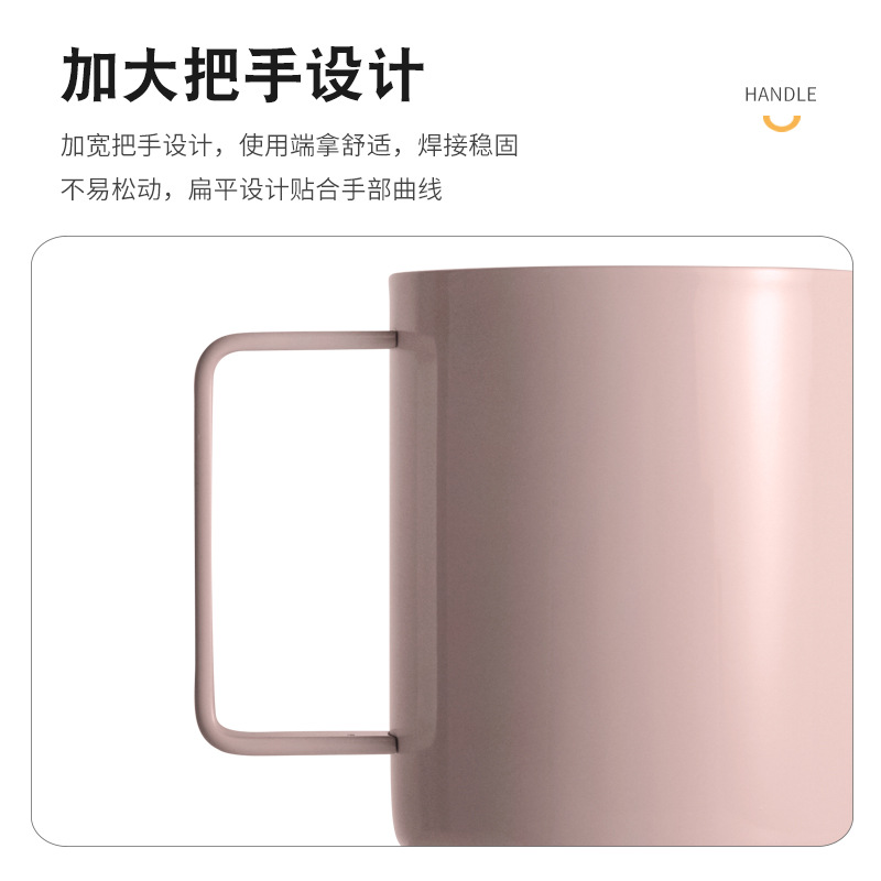 Nuevo estilo 316 taza de agua mango de acero inoxidable de doble capa taza de vino caliente fiesta al aire libre taza de café portátil sin impresión