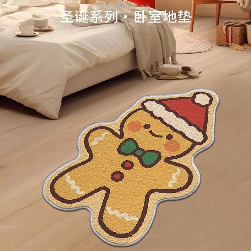 跨境热销圣诞节系列装饰加厚地垫卧室客厅床边毯耐脏防蹭现货批发|undefined