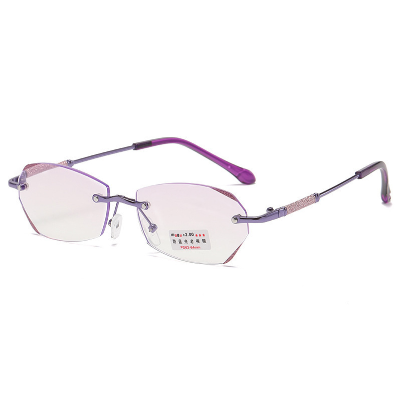 2026 nuevas gafas anti-luz azul gafas de diamante de corte de moda estrella brillante explosión de borde de gafas de flores de alta definición