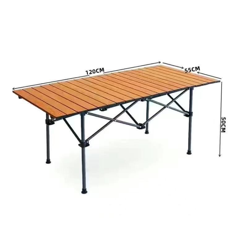 Wood grain extended table 120*55*50 carbon steel + storage bag