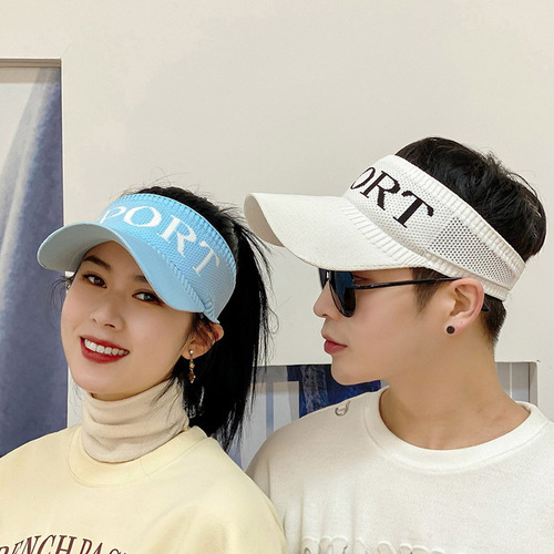 Hat Women's Summer Korean Style Empty Top Hat New Outdoor Peaked Cap Sun Protection Shade Cute Sports Baseball Cap Wholesale