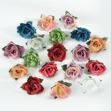 W 3.5CM新款DIY仿真小玫瑰花头花环发夹配饰 绢花头花胸花婚纱配